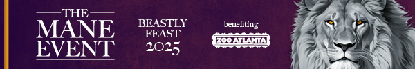 A graphic with a lion for the 2025 Beastly Feast annual gala