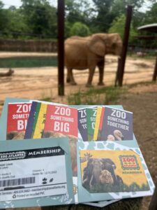 A folder with Conservation Society benefits including tickets, Membership card and more.