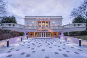 Savanna Hall building with a balcony and a walkway