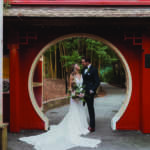 Wedding couple in Panda Veranda